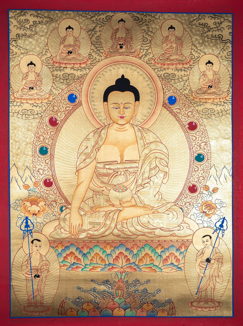 Lyap Thangka Art of  Shakyamuni Buddha - Himalayas Shop