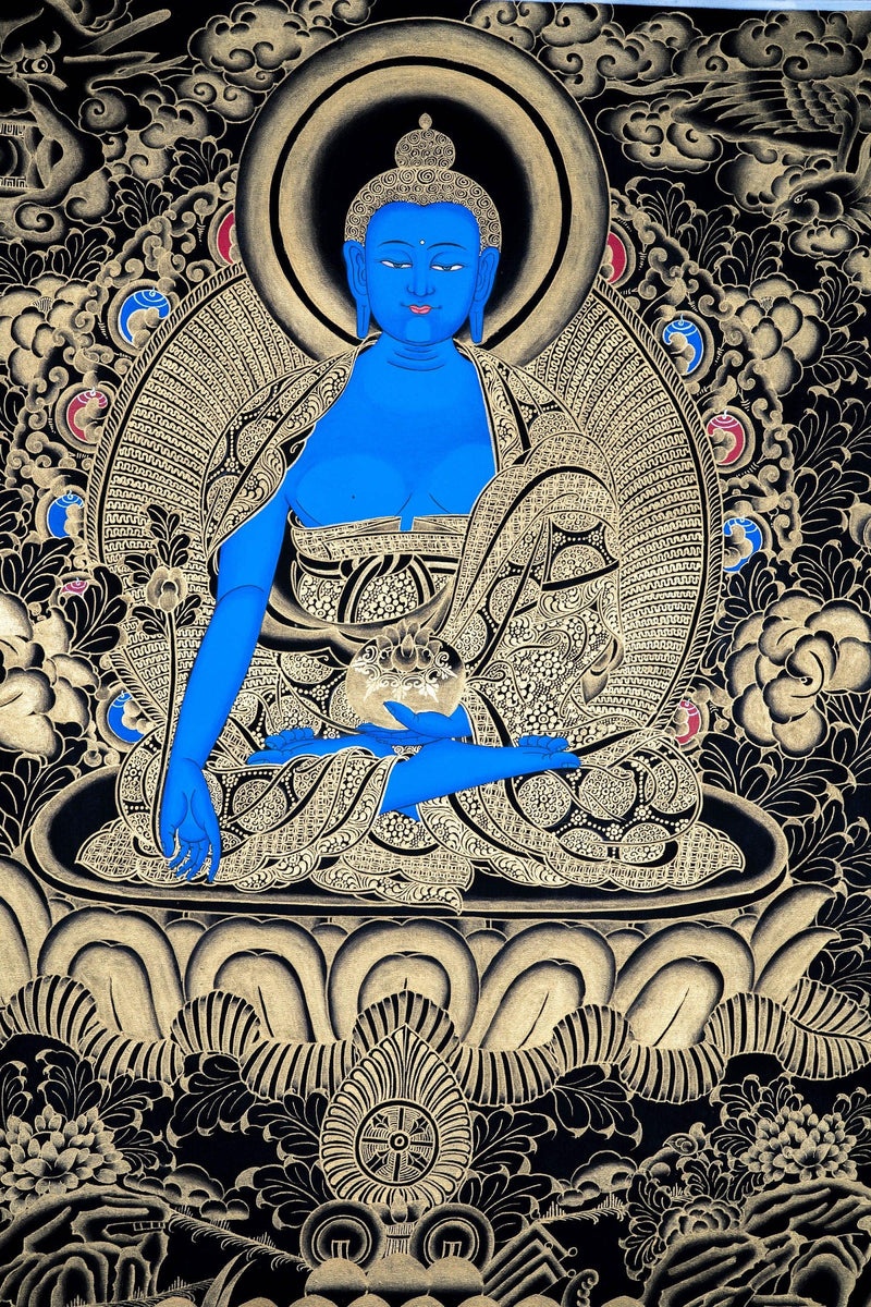 Blue Healing Buddha (Bhaisajyaguru Art) - Himalayas Shop