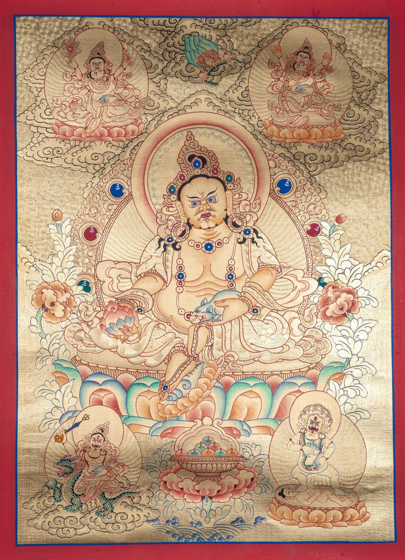 Lyap 5 Kubera Thangka Painting - Himalayas Shop