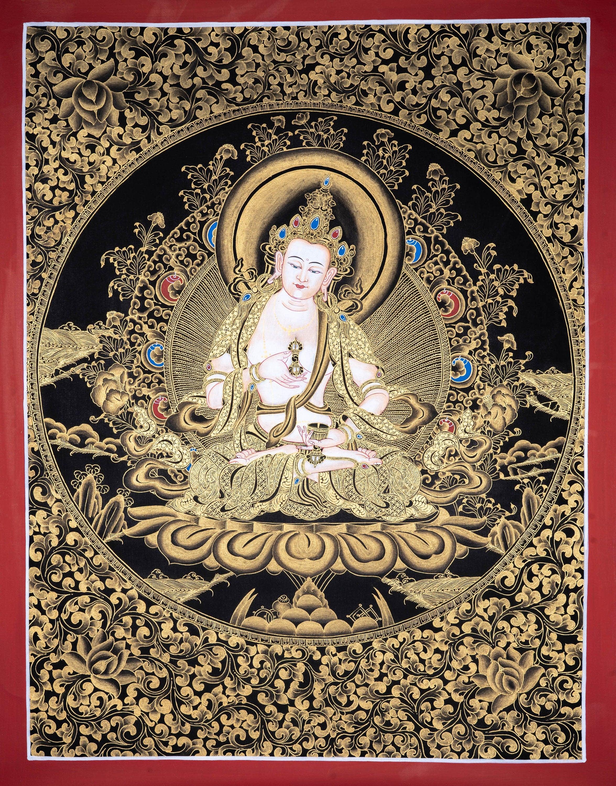 Vajrasattva Thangka Painting - Himalayas Shop