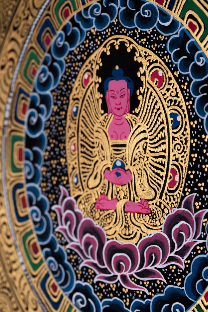 Amitabha Buddha Mandala Tibetan Thangka Art - Himalayas Shop