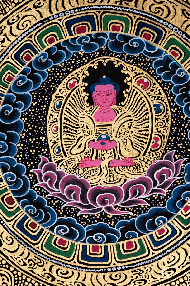 Amitabha Buddha Mandala Tibetan Thangka Art - Himalayas Shop