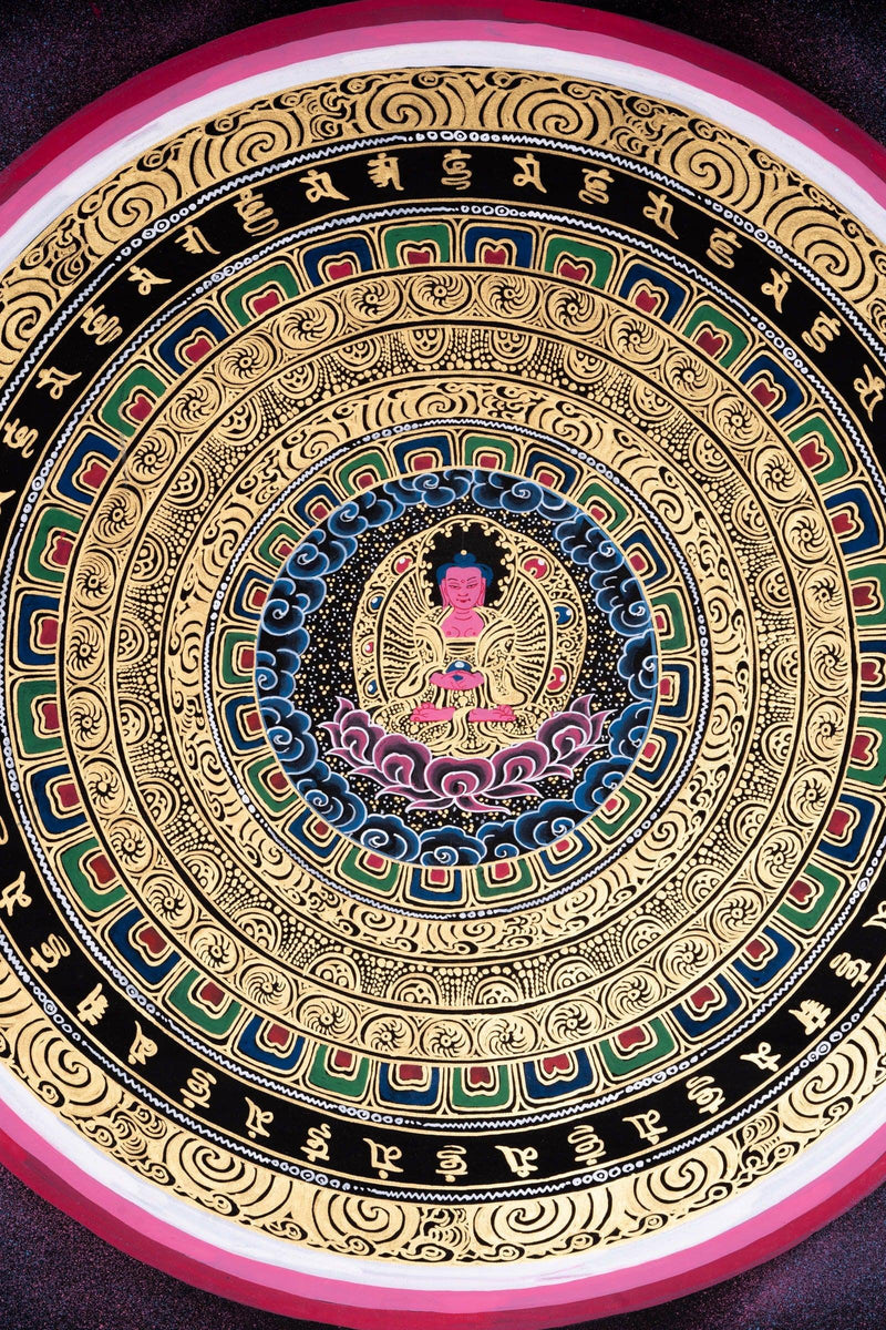 Amitabha Buddha Mandala Tibetan Thangka Art - Himalayas Shop