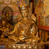 Gold Plated Handmade Guru Padmasambhava Statue - Himalayas Shop