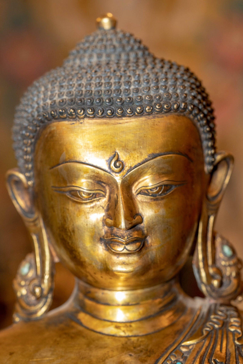 Gold Plated Shakyamuni Buddha Statue - Himalayas Shop