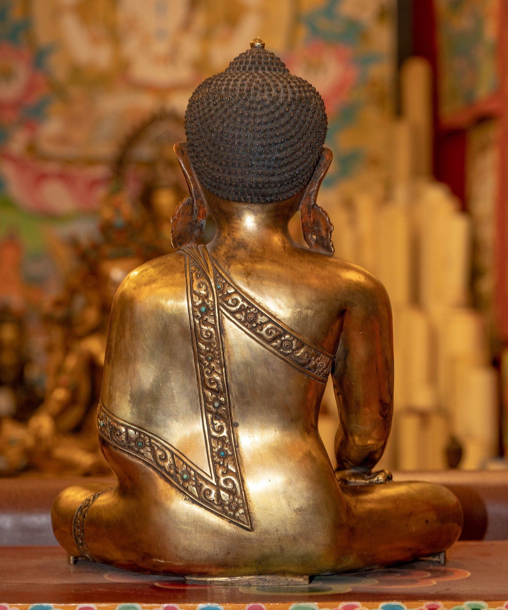 Gold Plated Shakyamuni Buddha Statue - Himalayas Shop