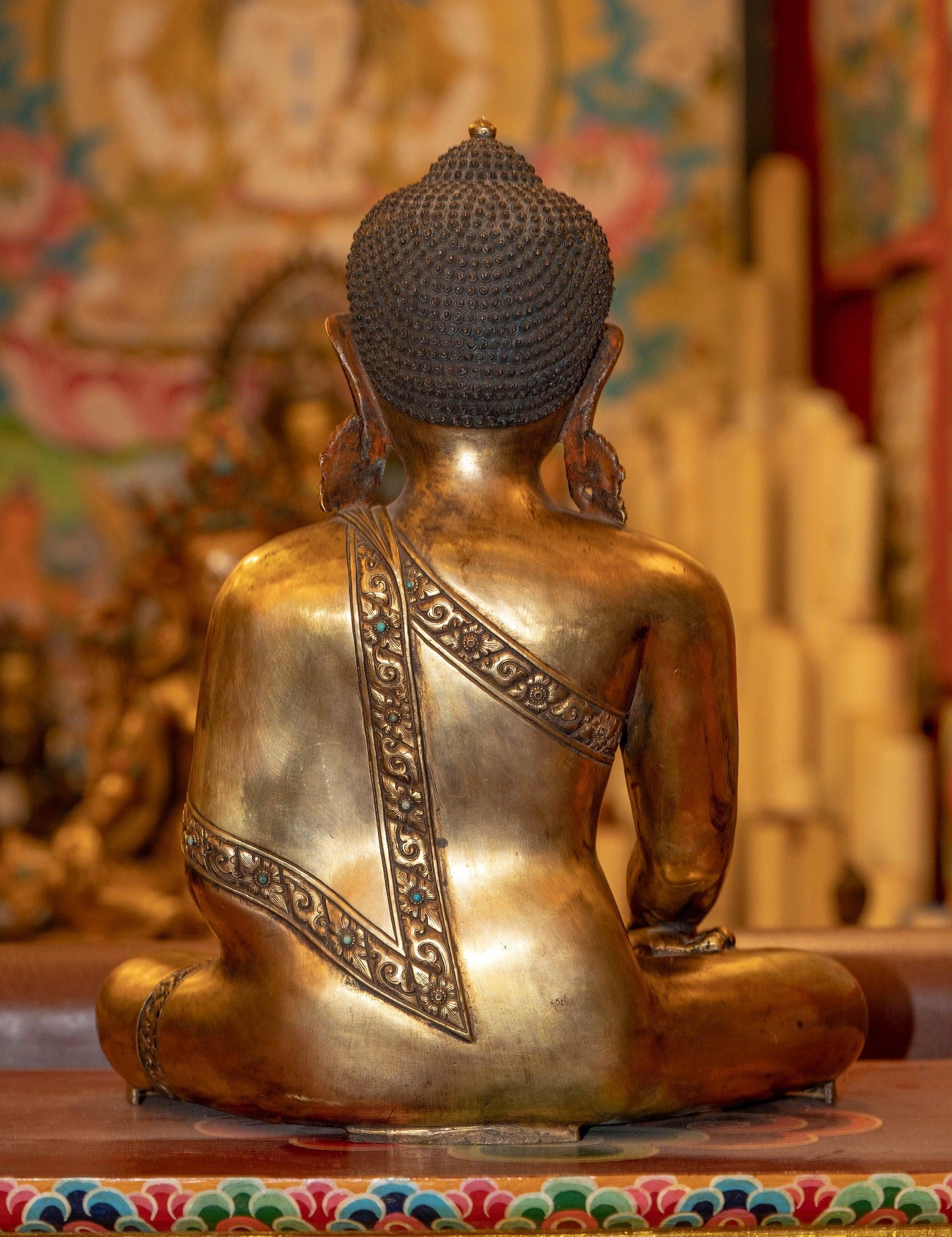 Gold Plated Shakyamuni Buddha Statue - Himalayas Shop