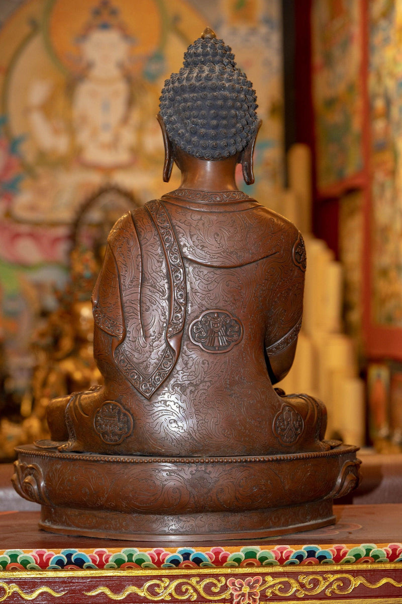 Handcrafted Copper Shakyamuni Buddha Statue - Himalayas Shop