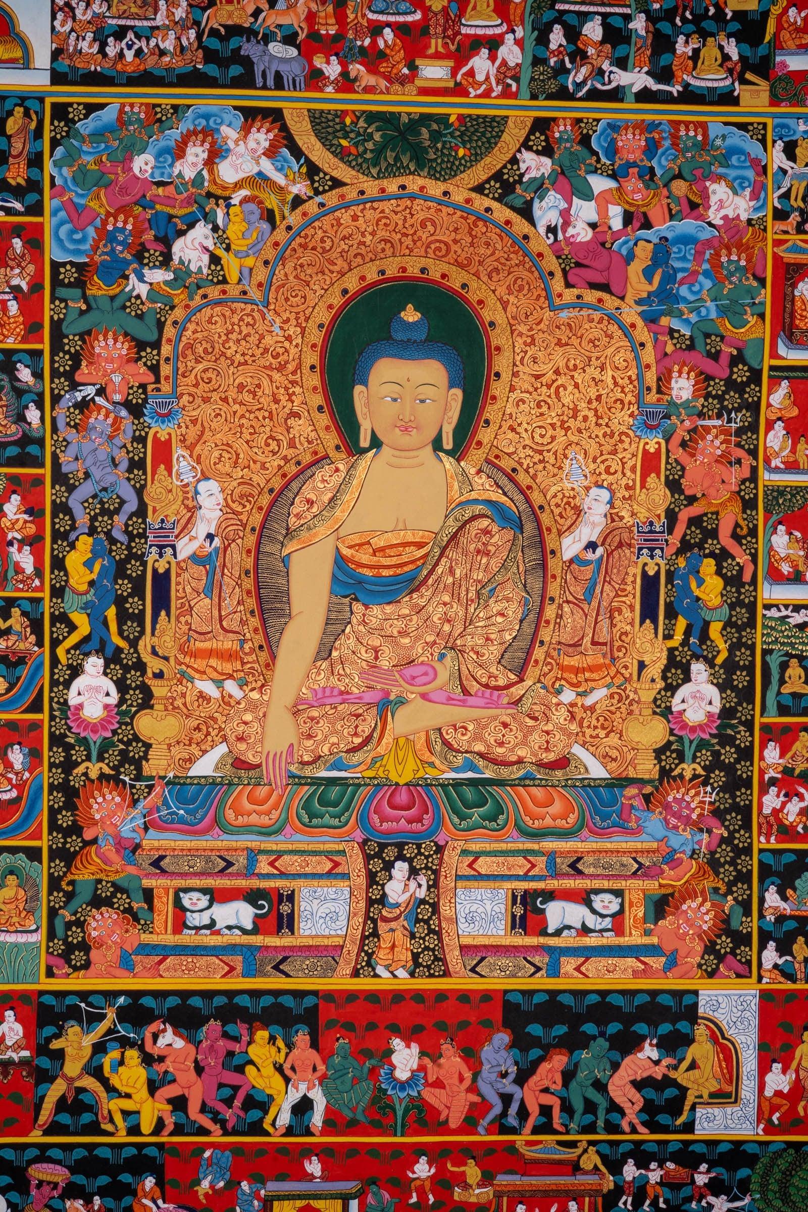 Newari Buddha Tibetan Thangka Art - Himalayas Shop
