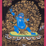 Vajrapani wrathful deity thangka painting