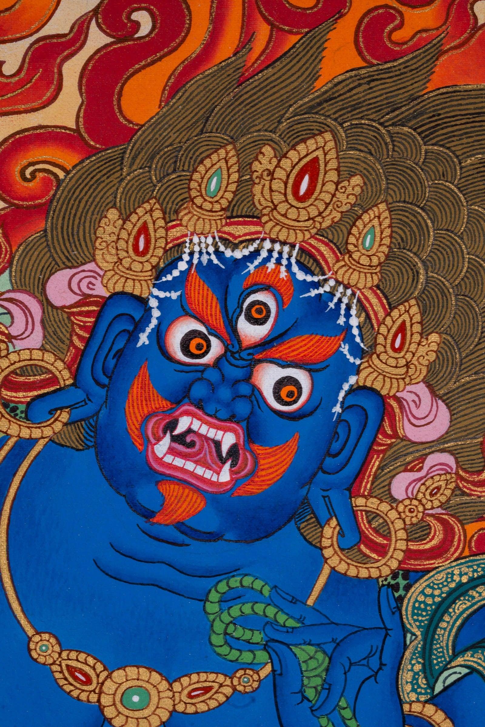 Vajrapani Buddhist Tibetan Thangka Painting - Himalayas Shop