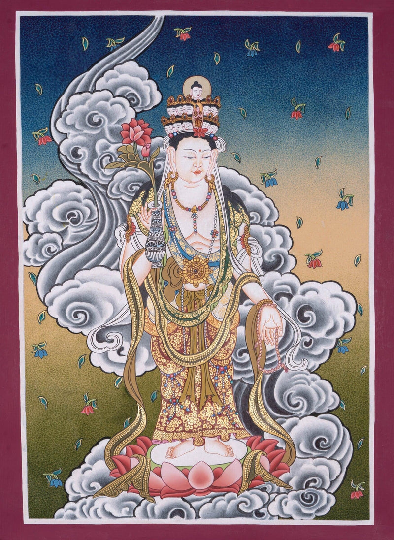 Chinese Tara Thangka Painting