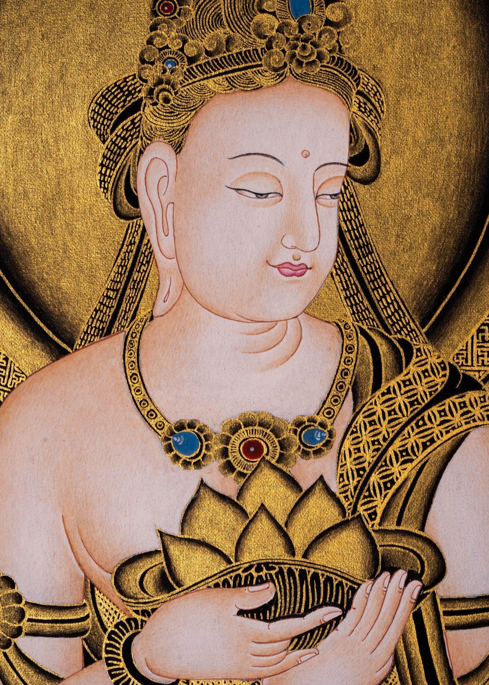 Japanese Buddha Hand painted thangka - Himalayas Shop