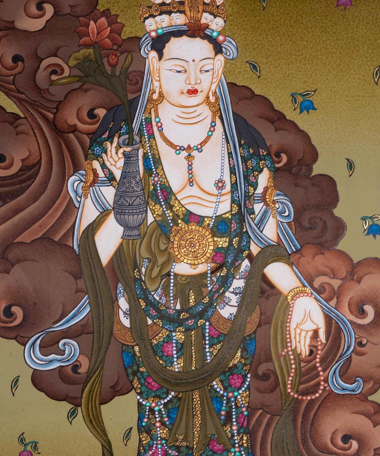 Guanyin Japanese Thangka painting 