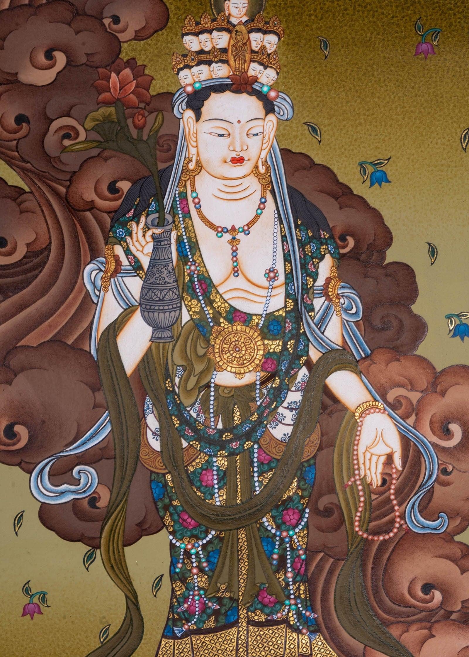 Guanyin Japanese Thangka painting 