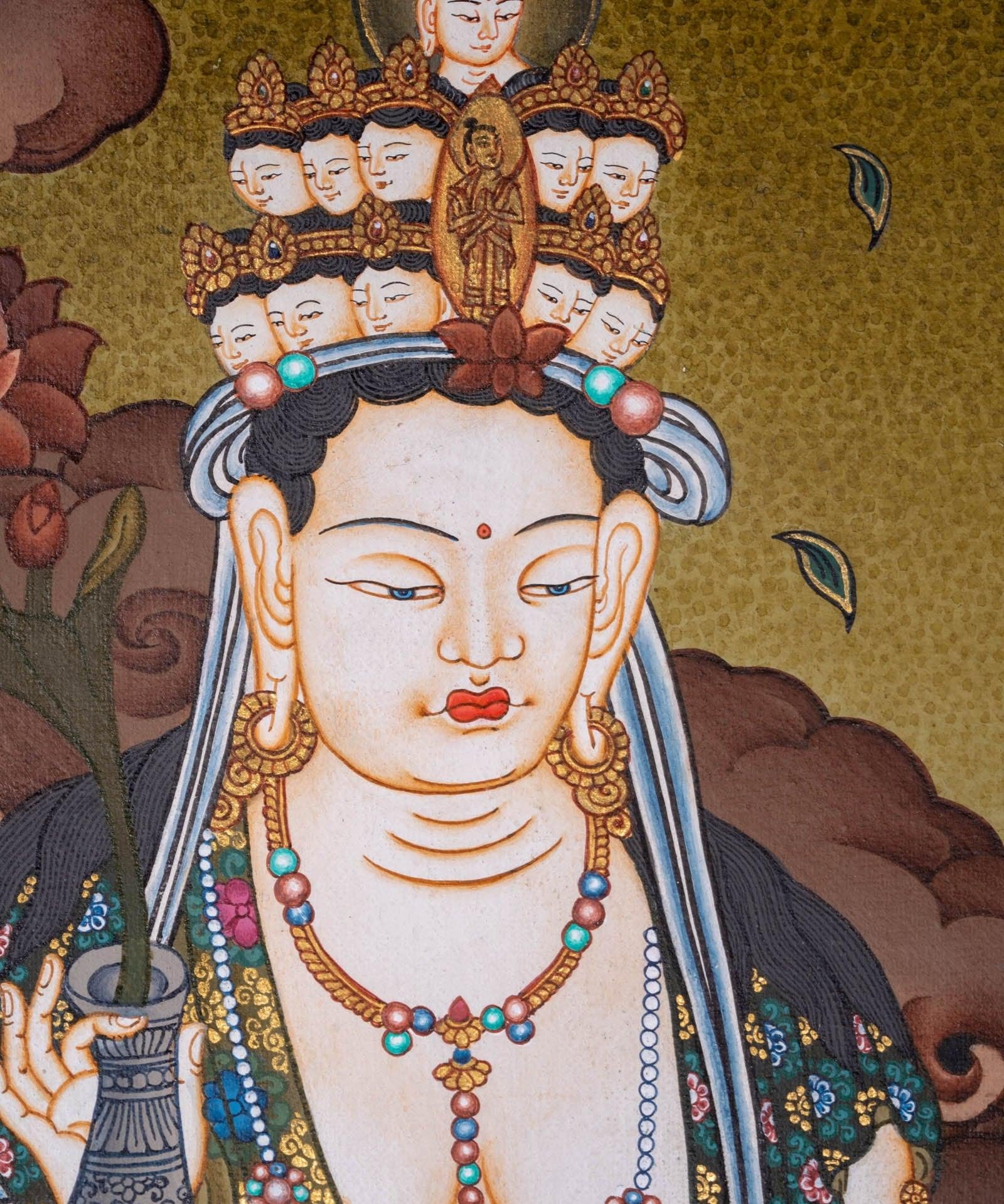 Guanyin Japanese Thangka painting 