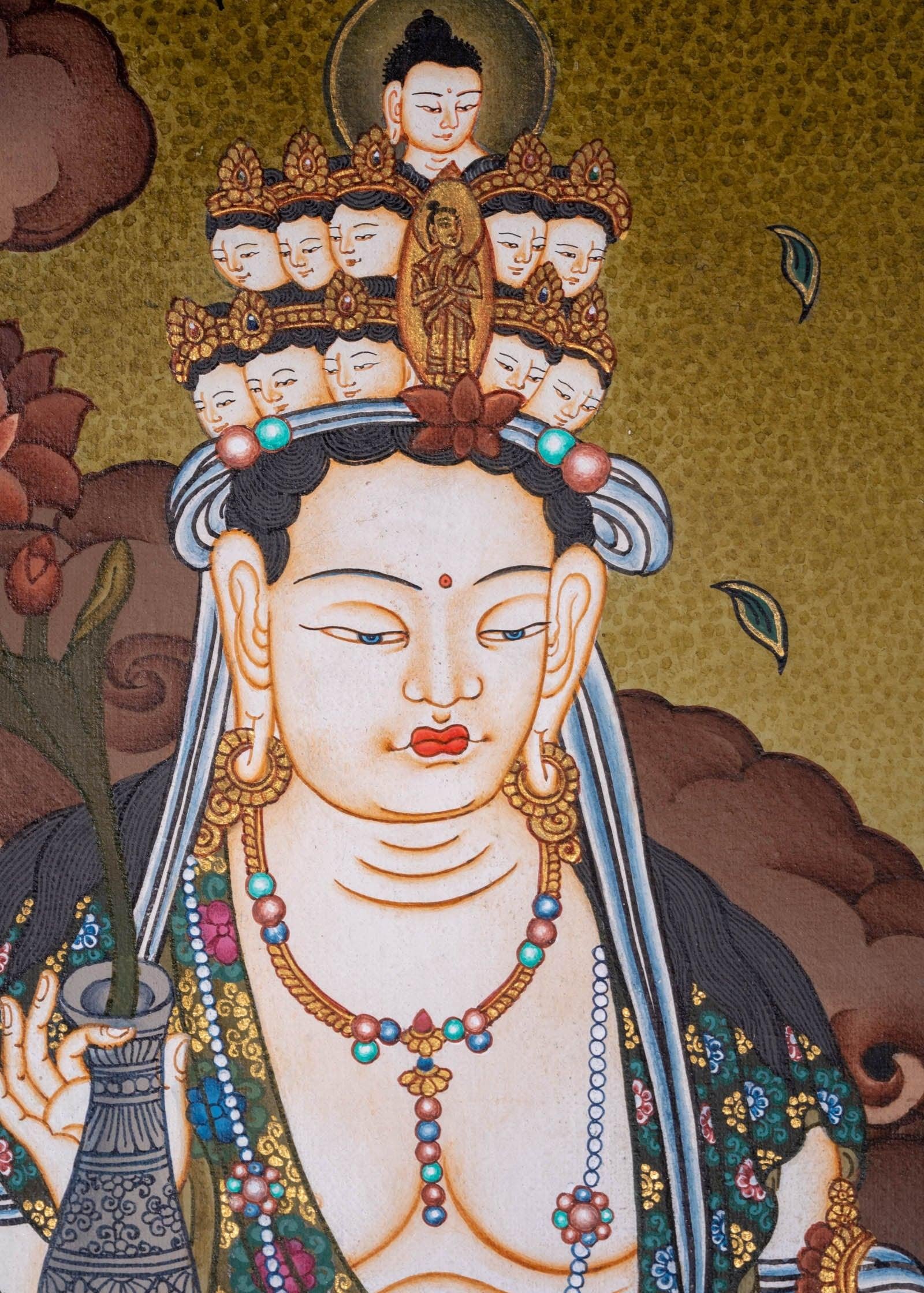 Guanyin Japanese Thangka painting 