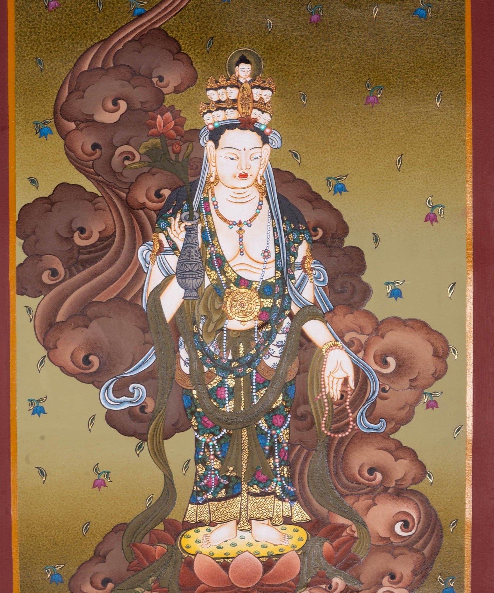 Guanyin Japanese Thangka painting 