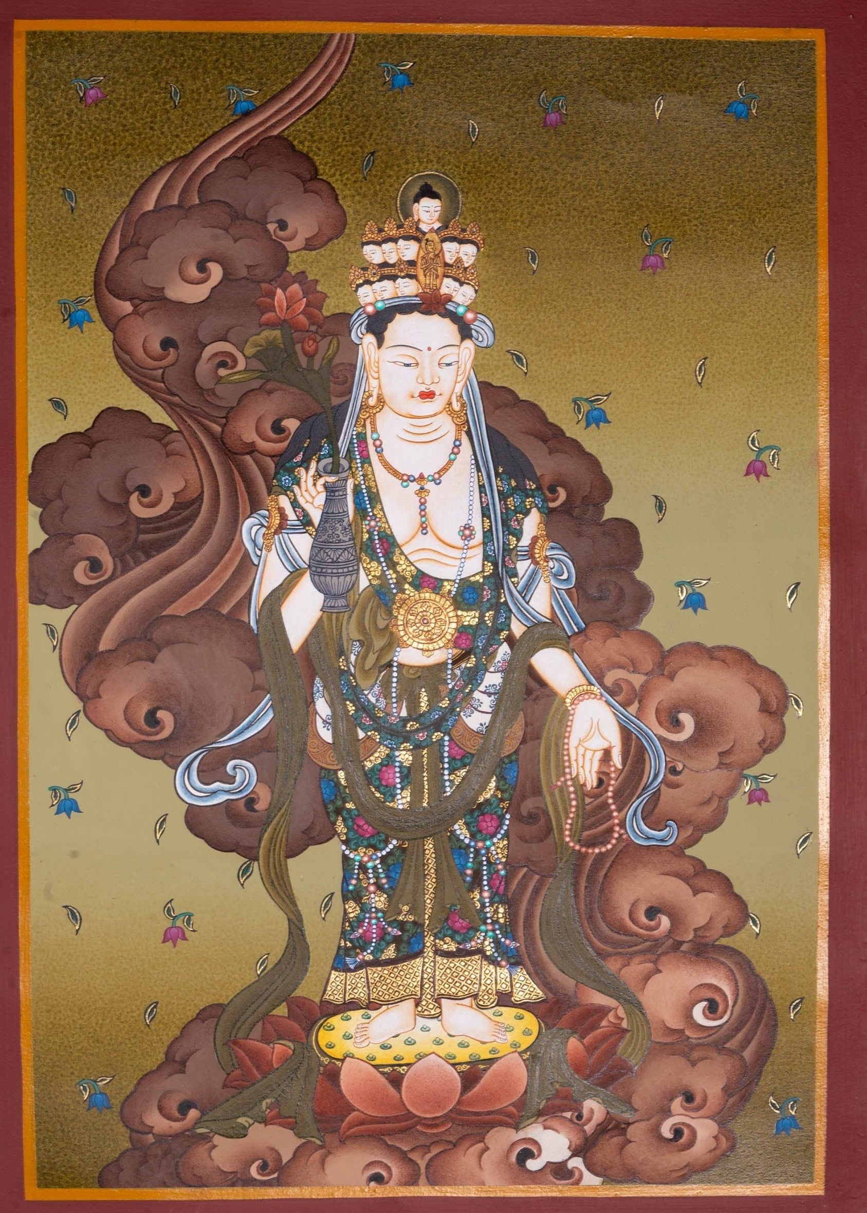 Guanyin Japanese Thangka painting 