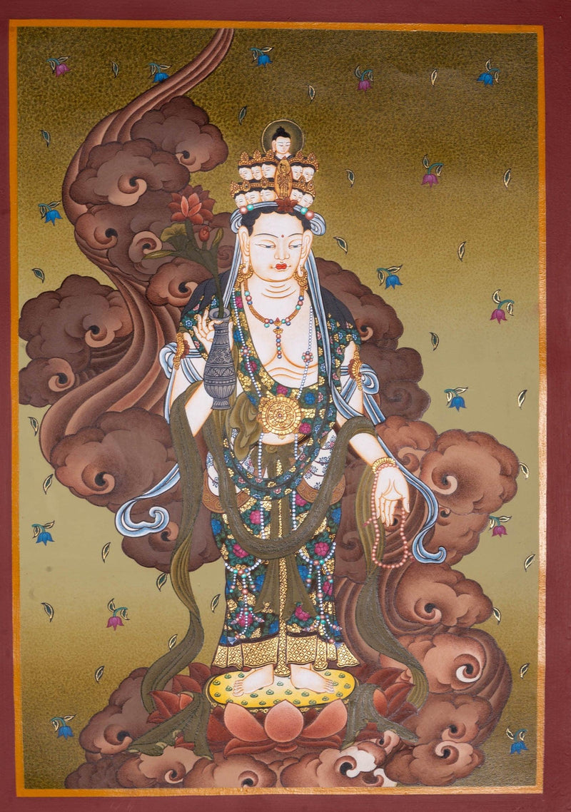 Guanyin Japanese Thangka painting 