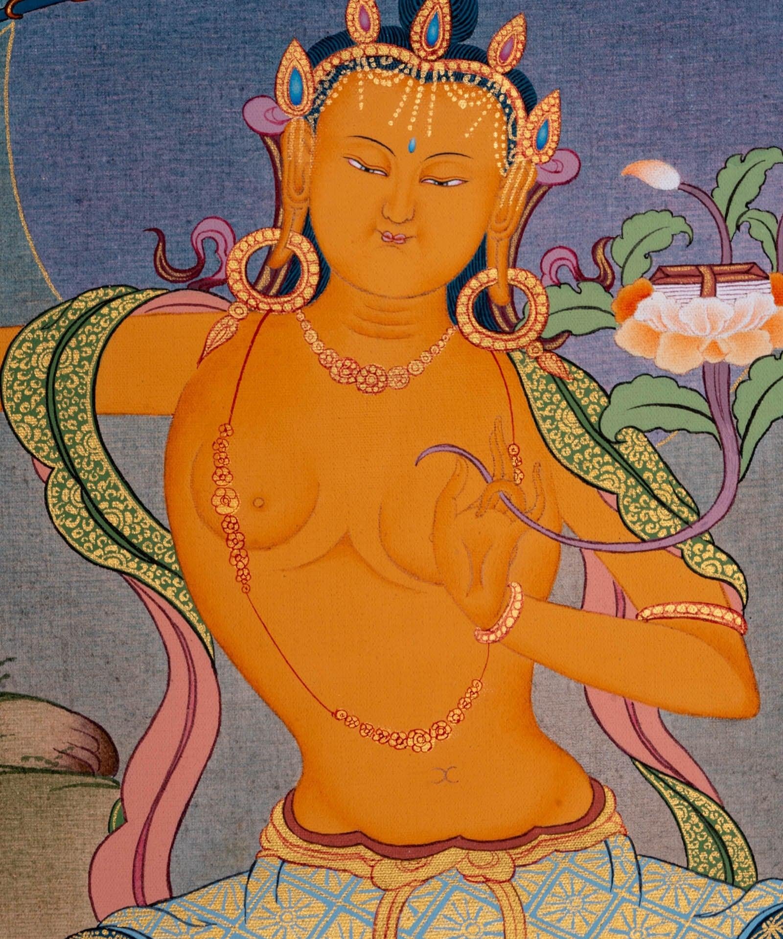 Manjushri Thangka Painting - Himalayas Shop