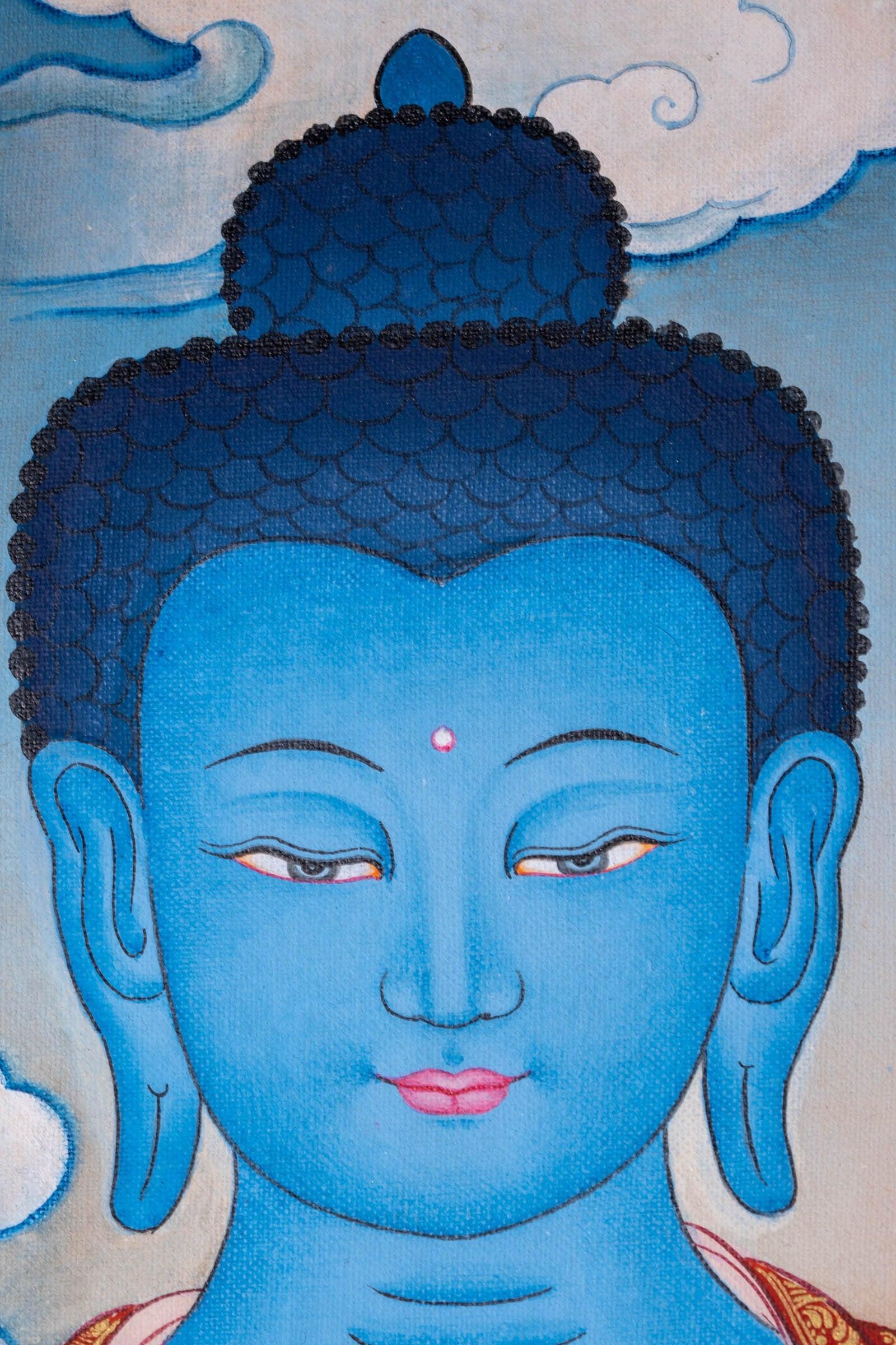 Medicine Buddha Healing Thangka painting