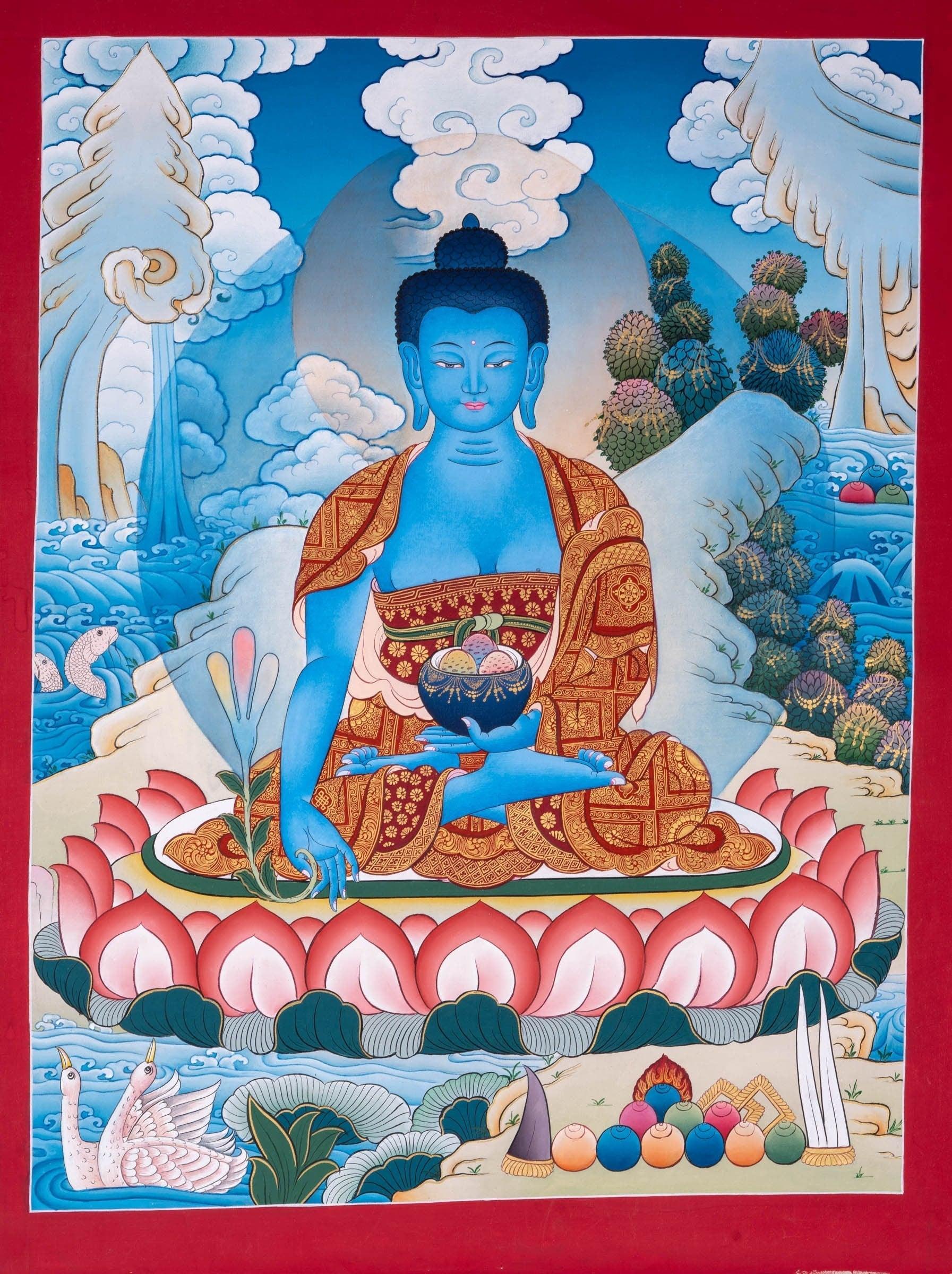 Medicine Buddha Thangka painting