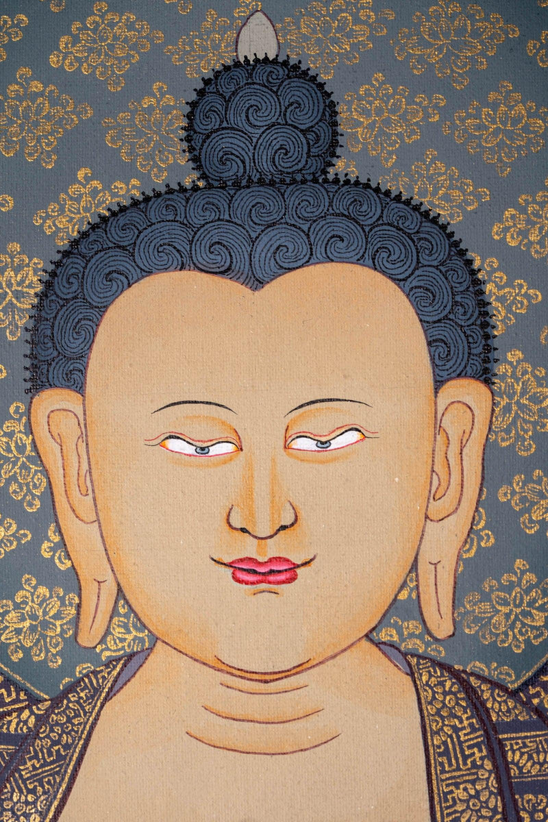 Shakyamuni Buddha thangka painting - Himalayas Shop