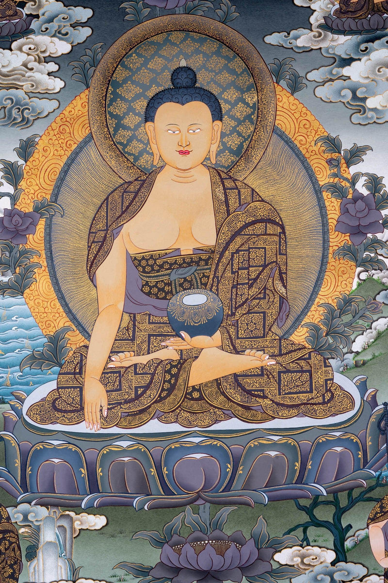 Shakyamuni Buddha thangka painting - Himalayas Shop