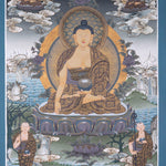 Shakyamuni Buddha thangka painting - Himalayas Shop
