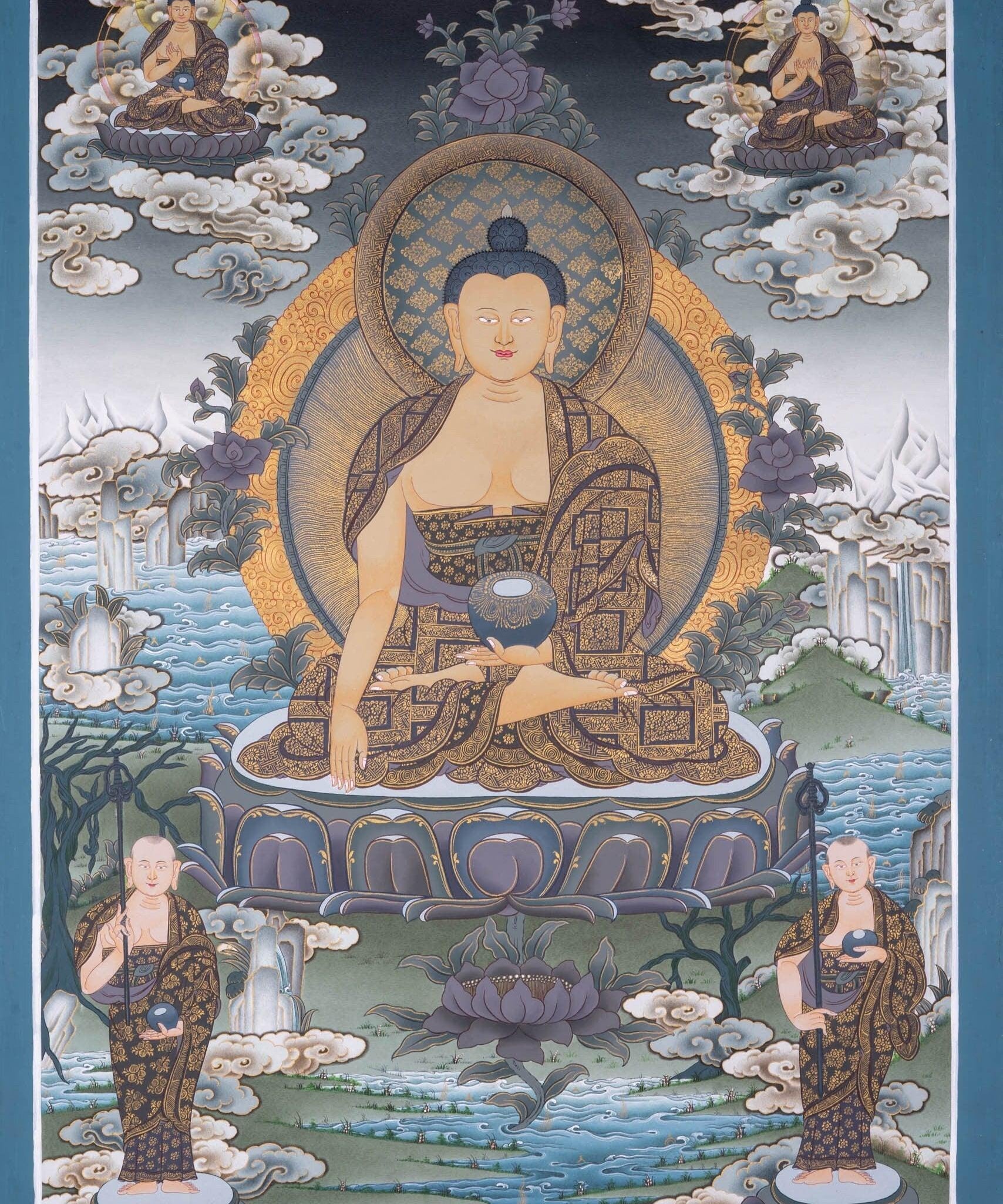 Shakyamuni Buddha thangka painting - Himalayas Shop