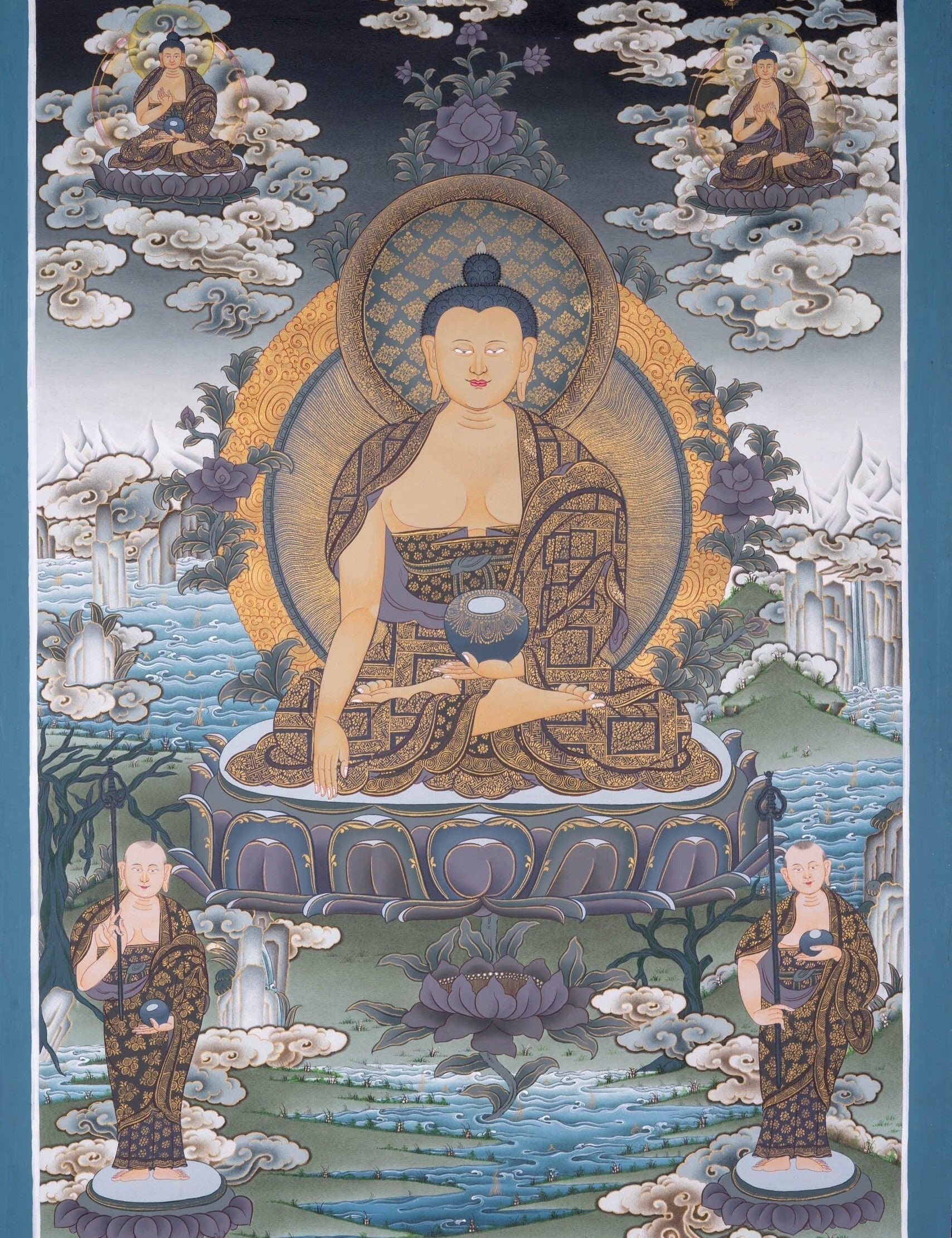 Shakyamuni Buddha thangka painting - Himalayas Shop