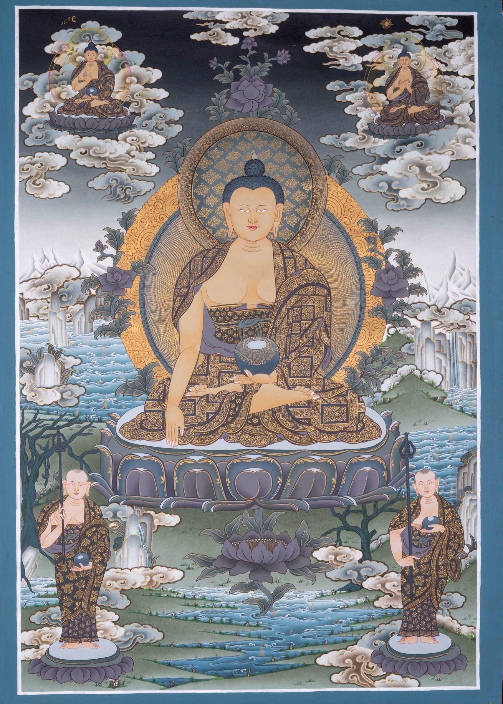 Shakyamuni Buddha thangka painting - Himalayas Shop