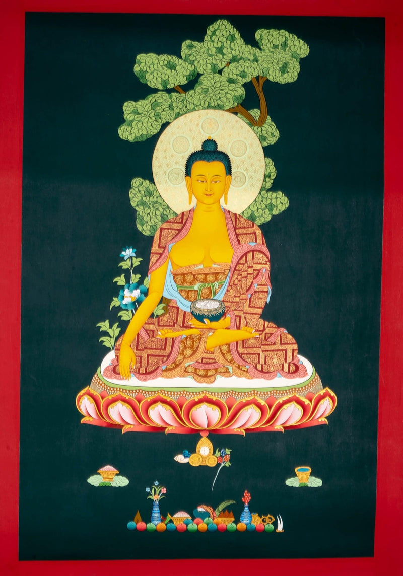 Shakyamuni Buddha thangka painting - Himalayas Shop