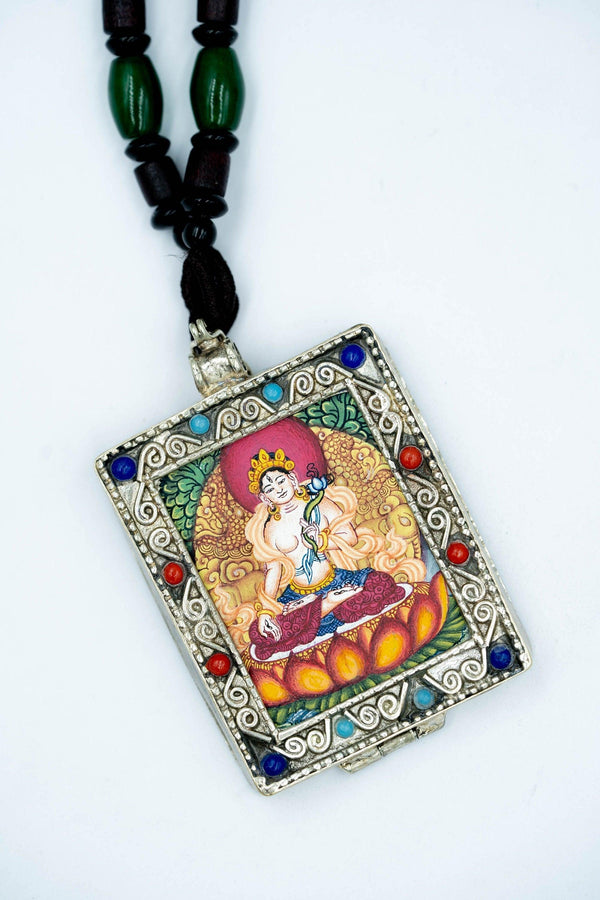 Master Quality White Tara Ghau Thangka - Himalayas Shop