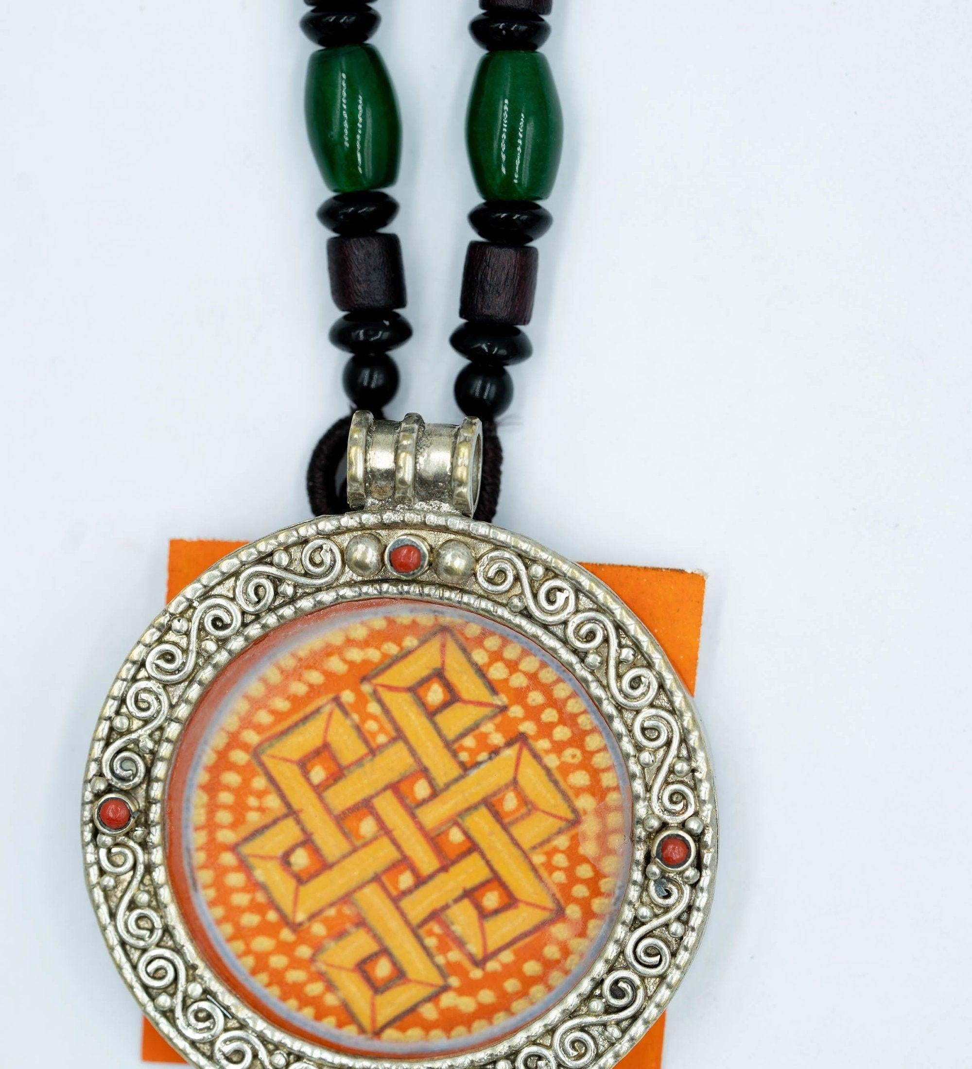 Endless Knot Mandala Ghau Thangka - Himalayas Shop