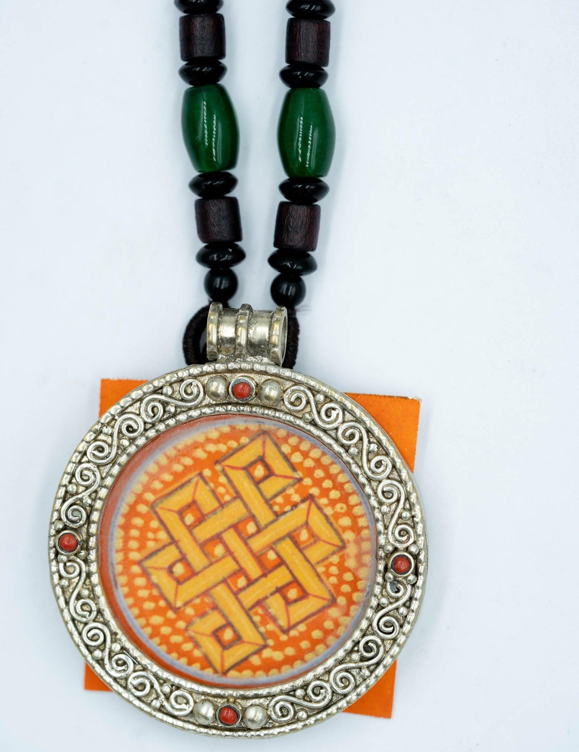 Endless Knot Mandala Ghau Thangka - Himalayas Shop