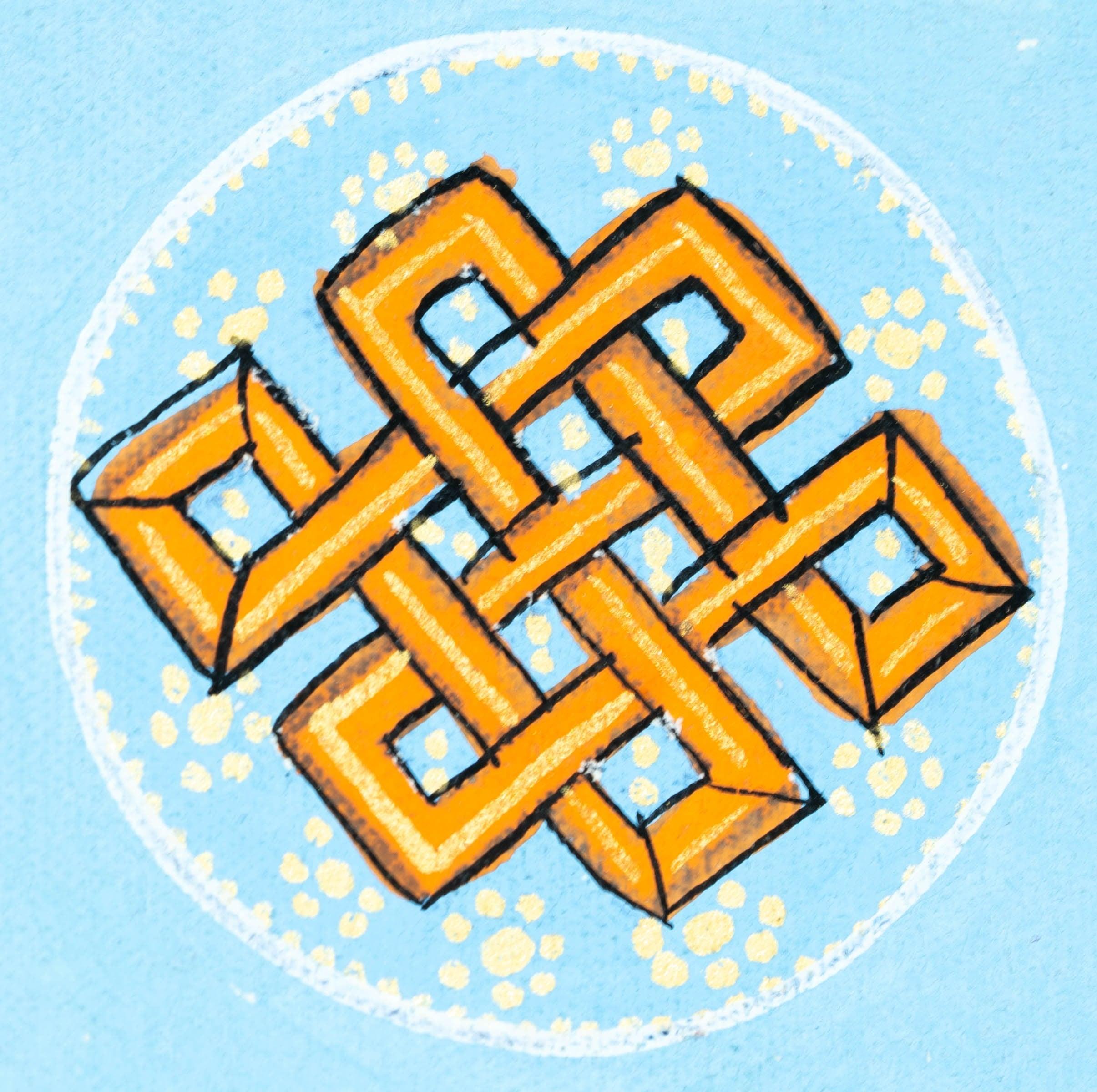 Endless Knot Mandala Ghau Thangka - Himalayas Shop