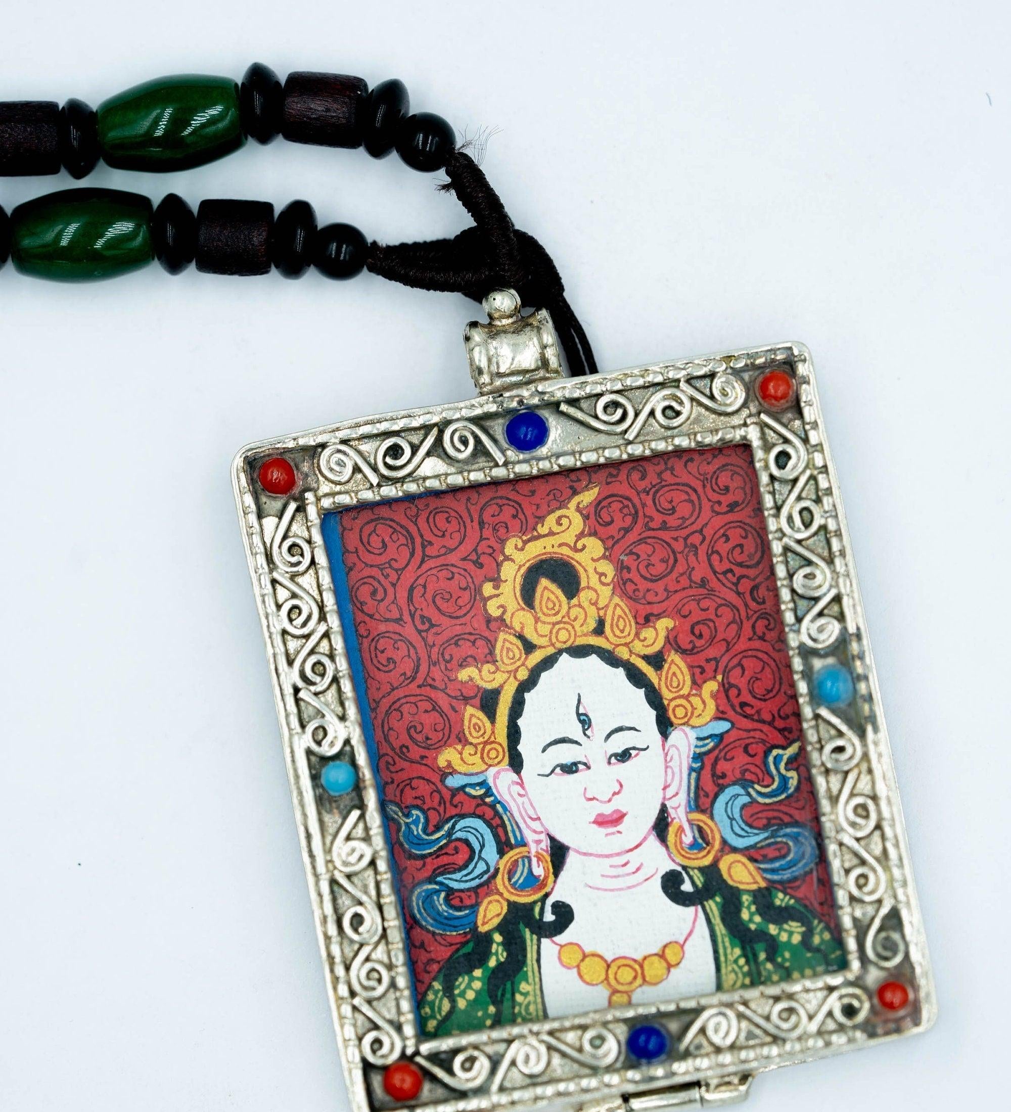 White Tara Ghau Thangka - HimalayasShop