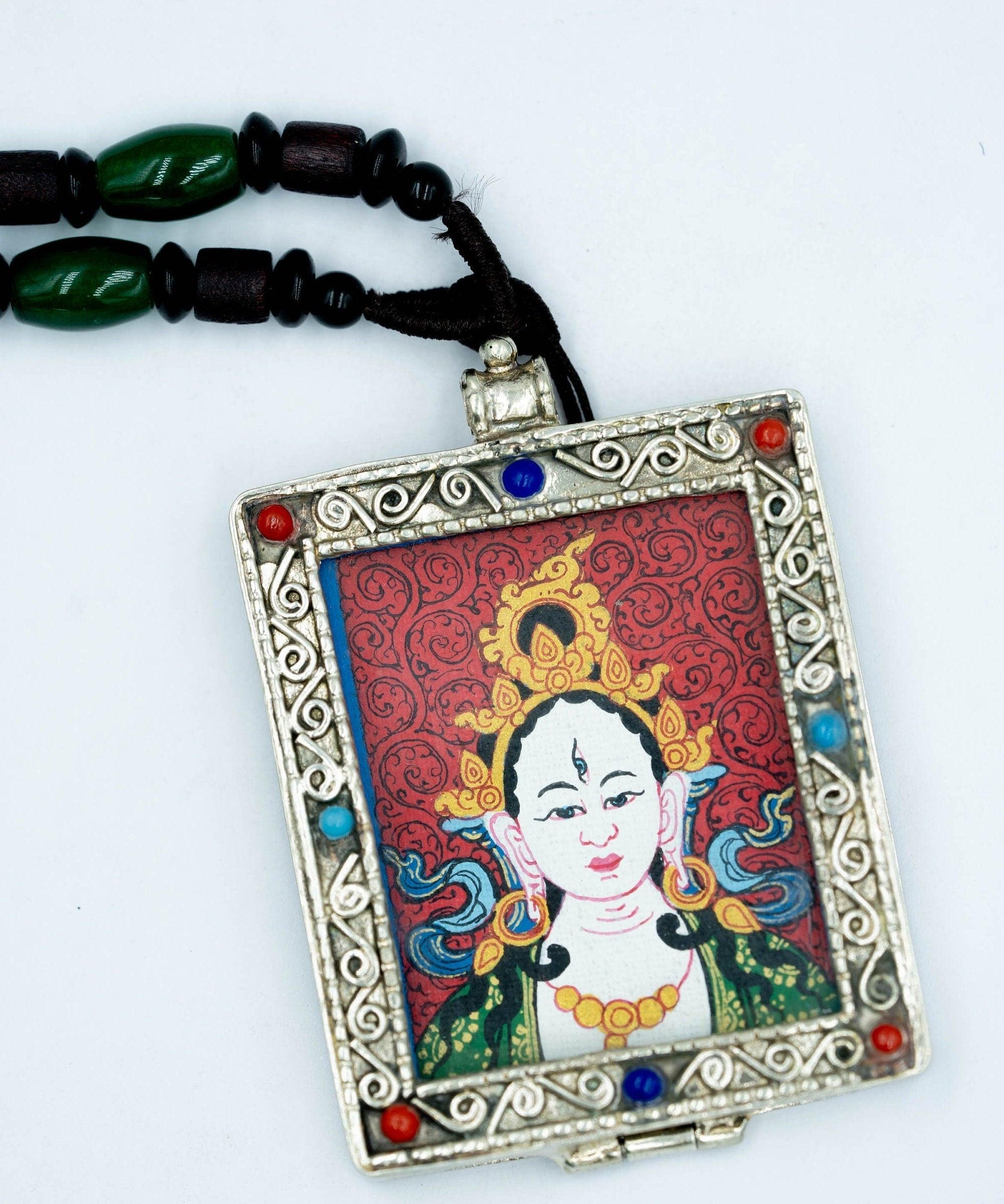 White Tara Ghau Thangka - HimalayasShop
