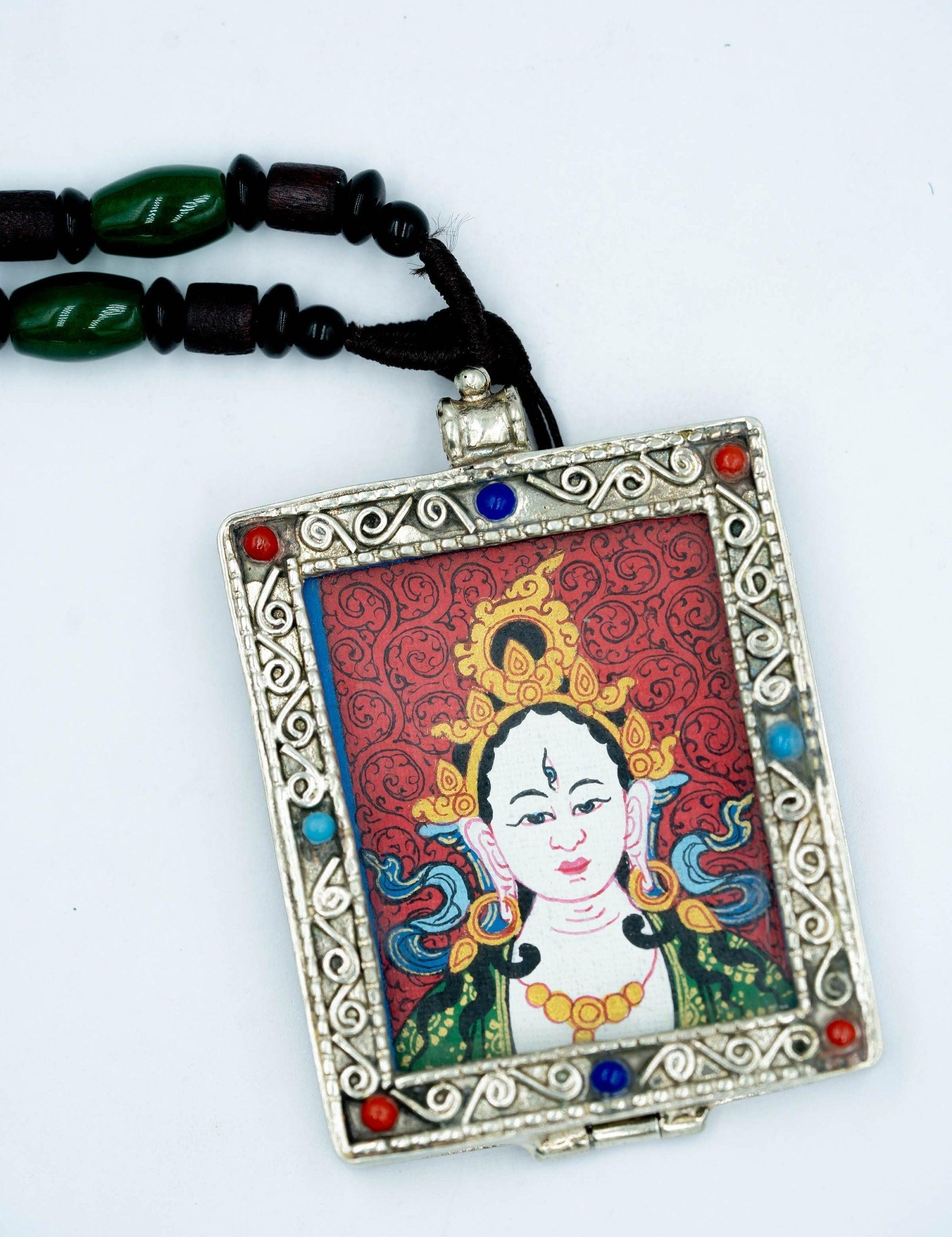 White Tara Ghau Thangka - HimalayasShop