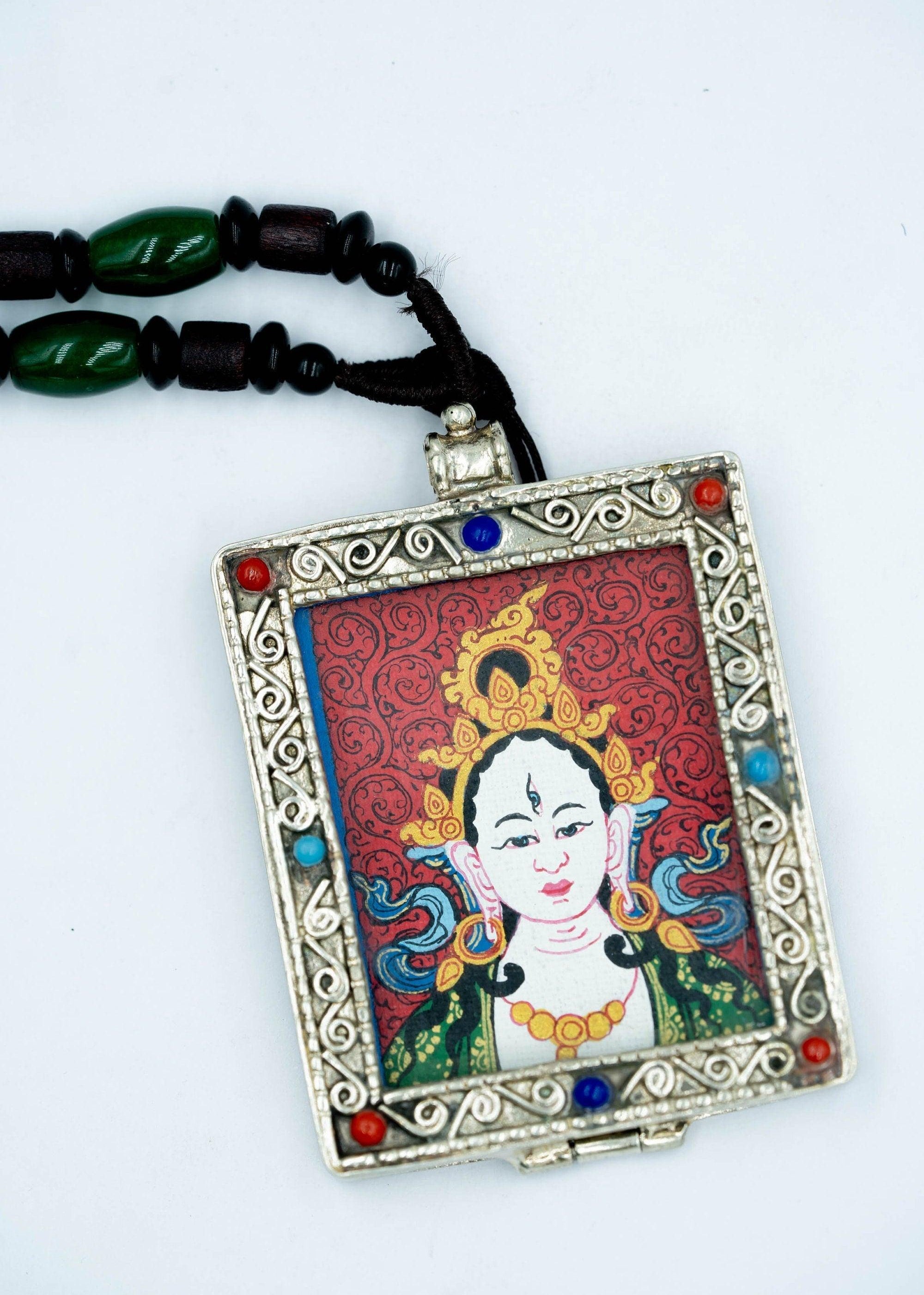 White Tara Ghau Thangka - HimalayasShop