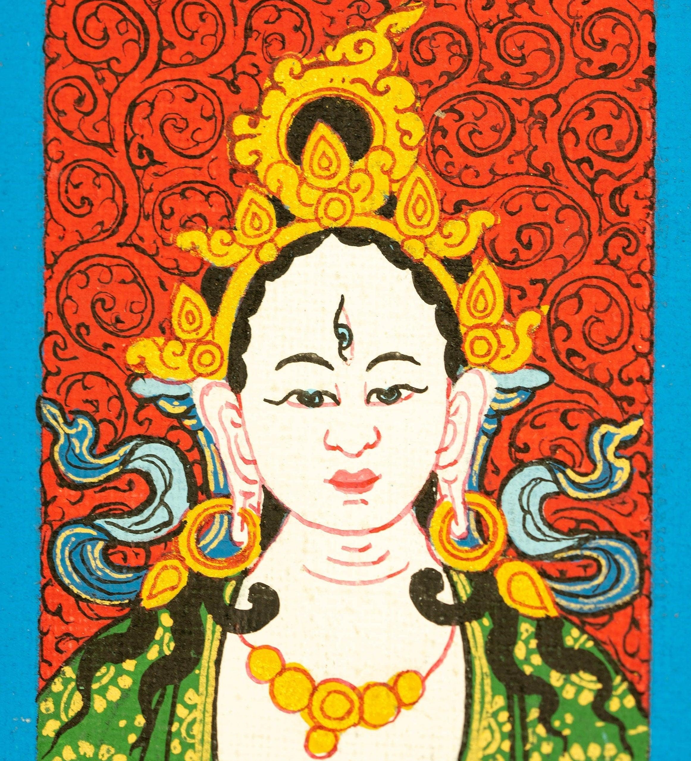 White Tara Ghau Thangka - Himalayas Shop