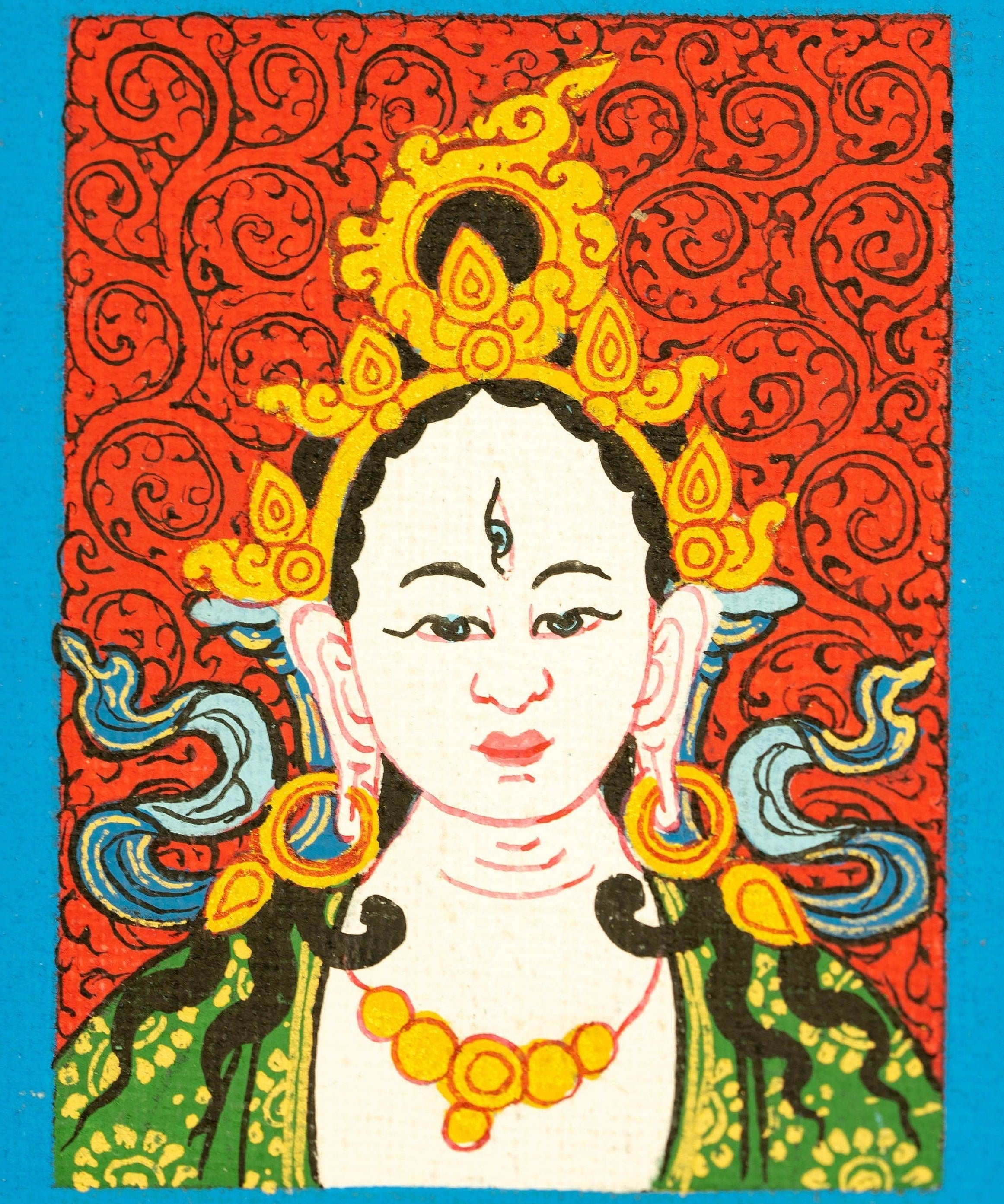 White Tara Ghau Thangka - Himalayas Shop