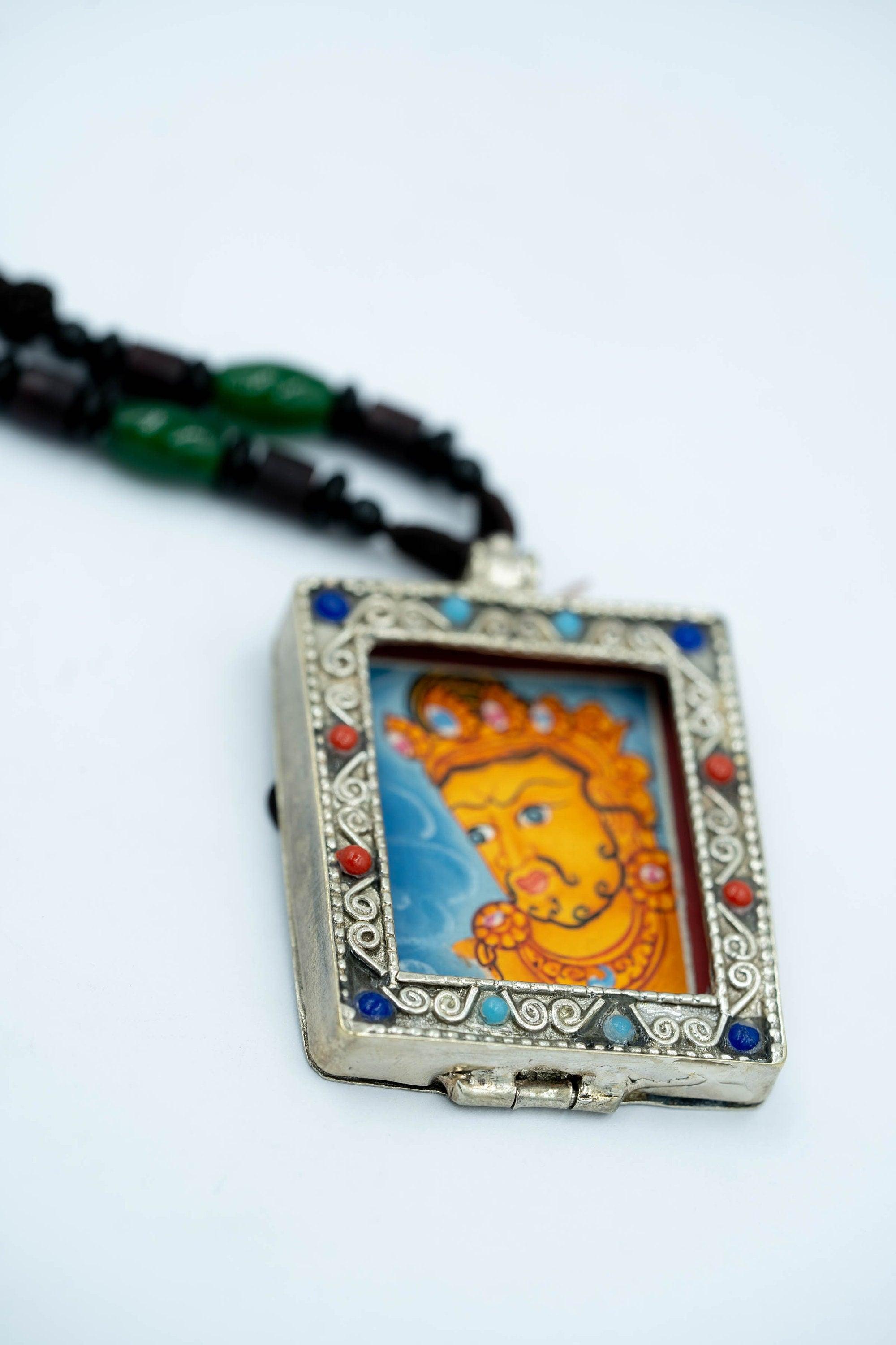 Zambala Deity Ghau Thangka - Himalayas Shop