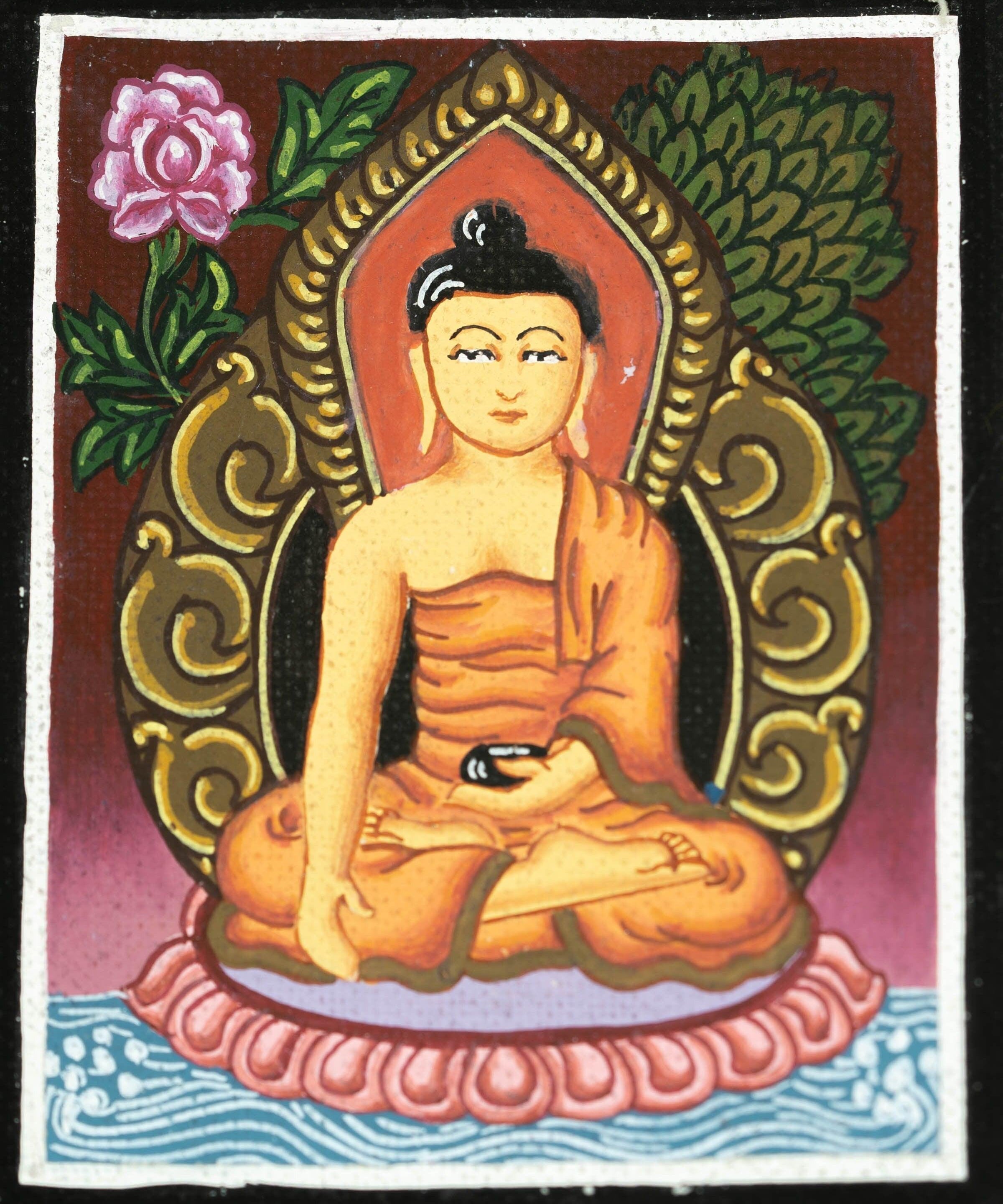 Fine Art Shakyamuni Buddha Ghau Thangka - Himalayas Shop