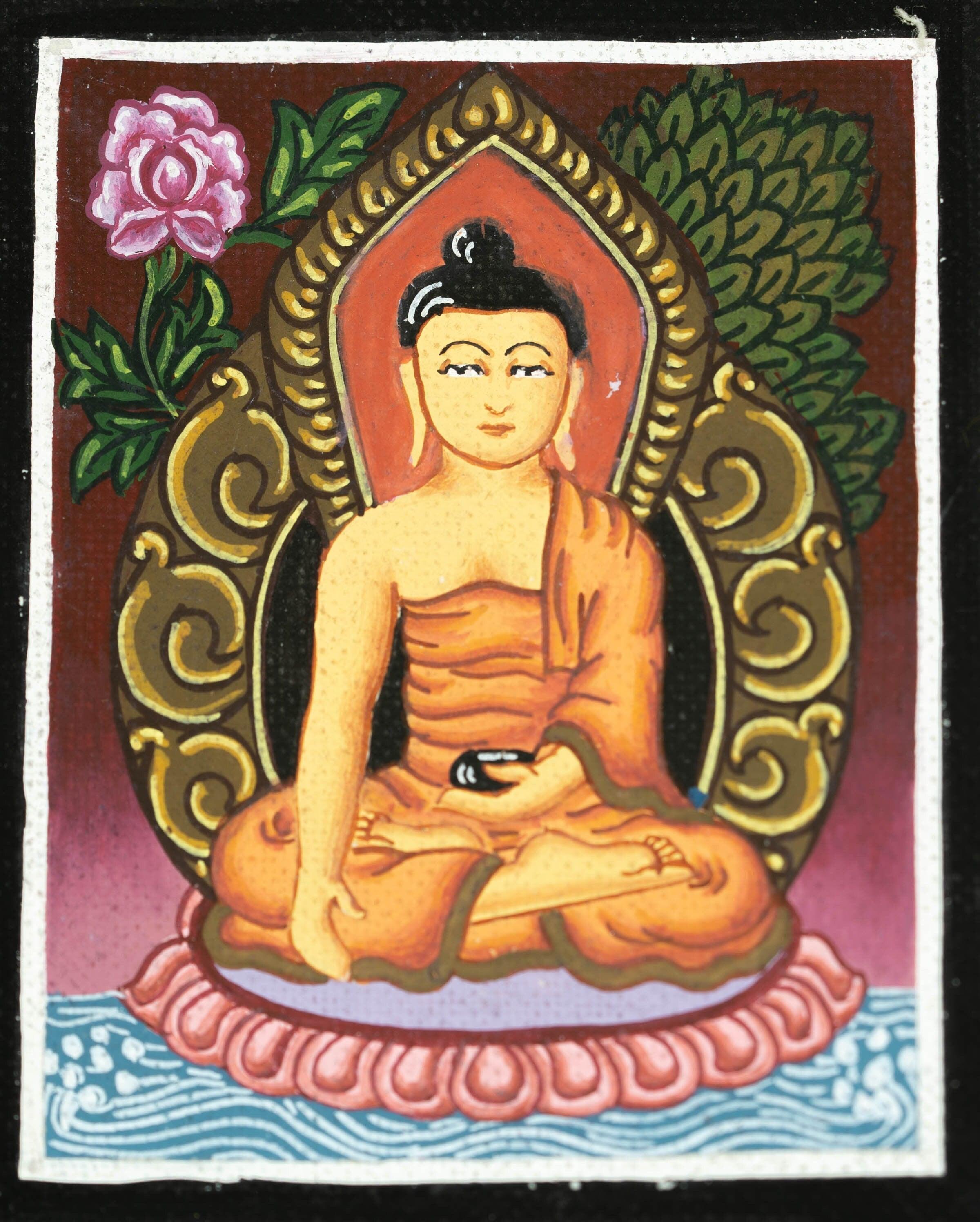 Fine Art Shakyamuni Buddha Ghau Thangka - Himalayas Shop