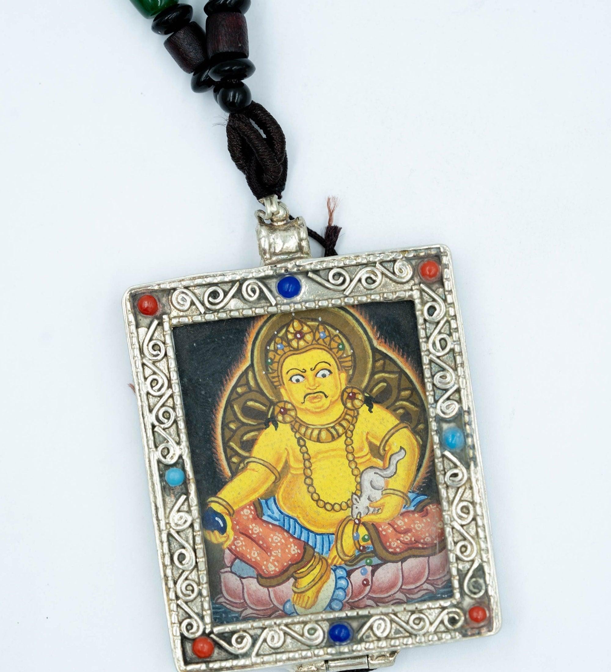 Kubera God of Wealth Ghau Thangka - Himalayas Shop