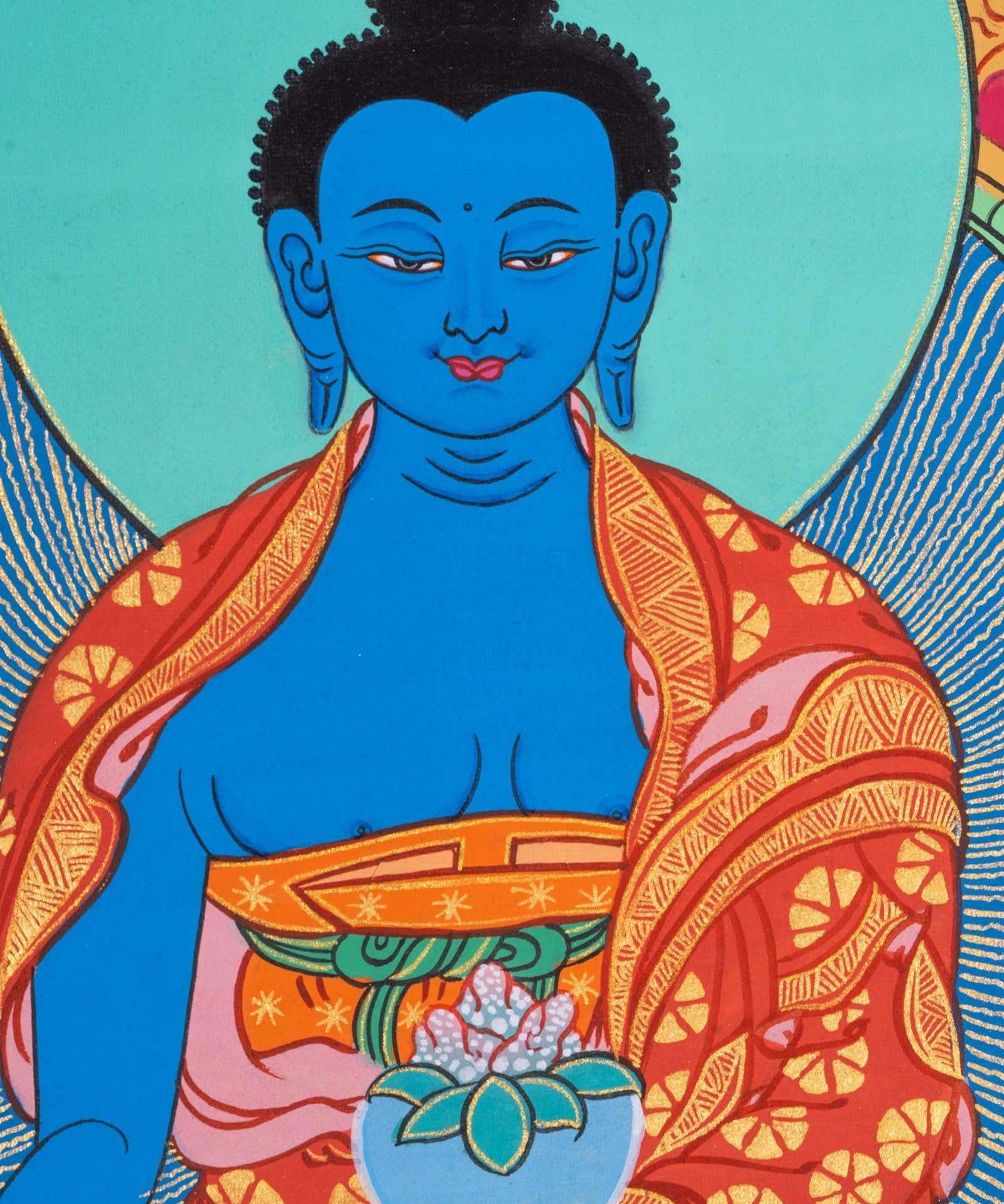 Medicine Buddha Thangka Painting - Himalayas Shop