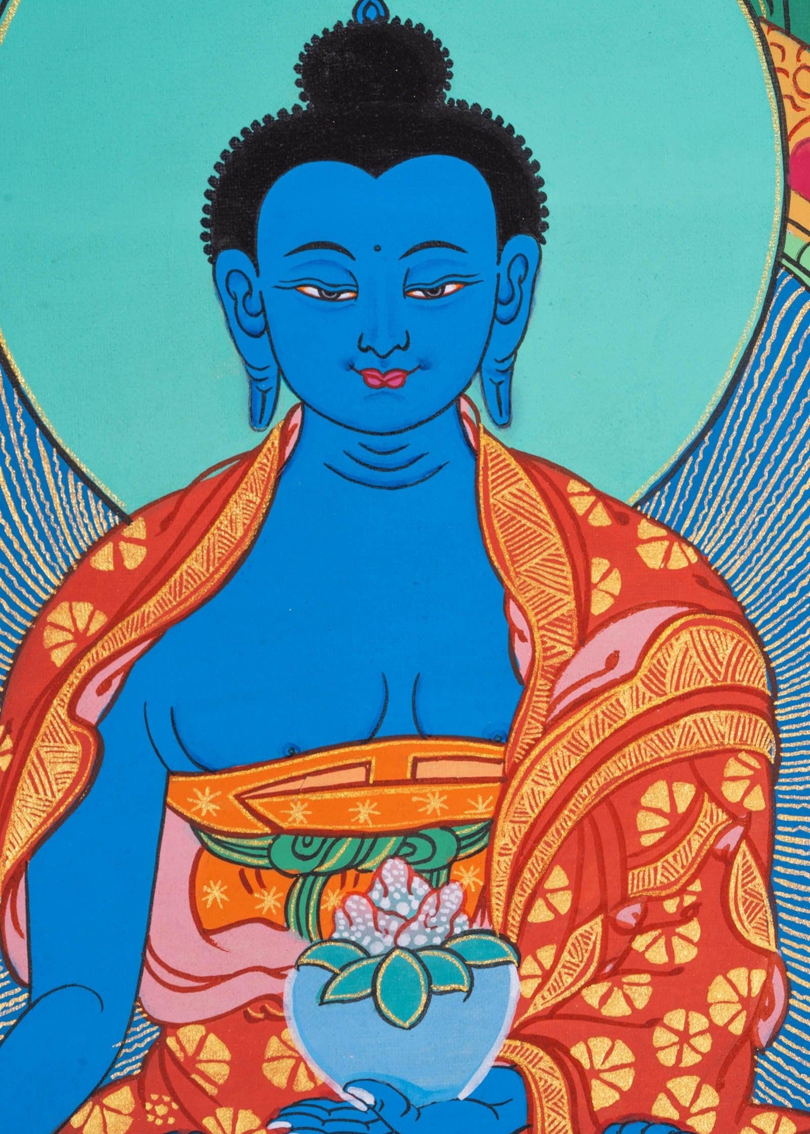 Medicine Buddha Thangka Painting - Himalayas Shop